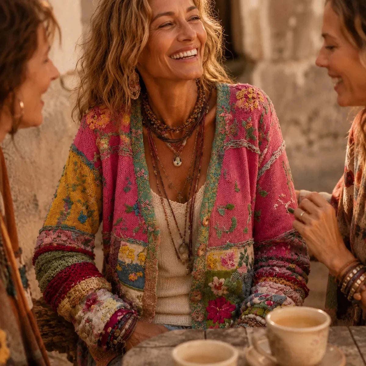 Guadalupe | Cárdigan Bohemio de Patchwork Bordado - Isabel de Sevilla