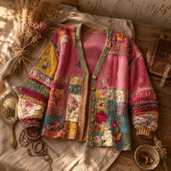 Guadalupe | Cárdigan Bohemio de Patchwork Bordado - Isabel de Sevilla