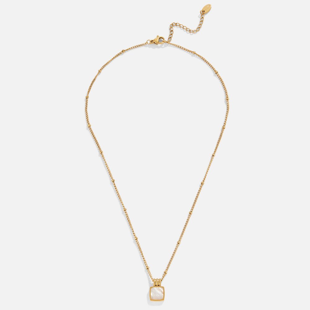 Collar con Colgante Lucia White Shell (40+5 cm) - Isabel de Sevilla