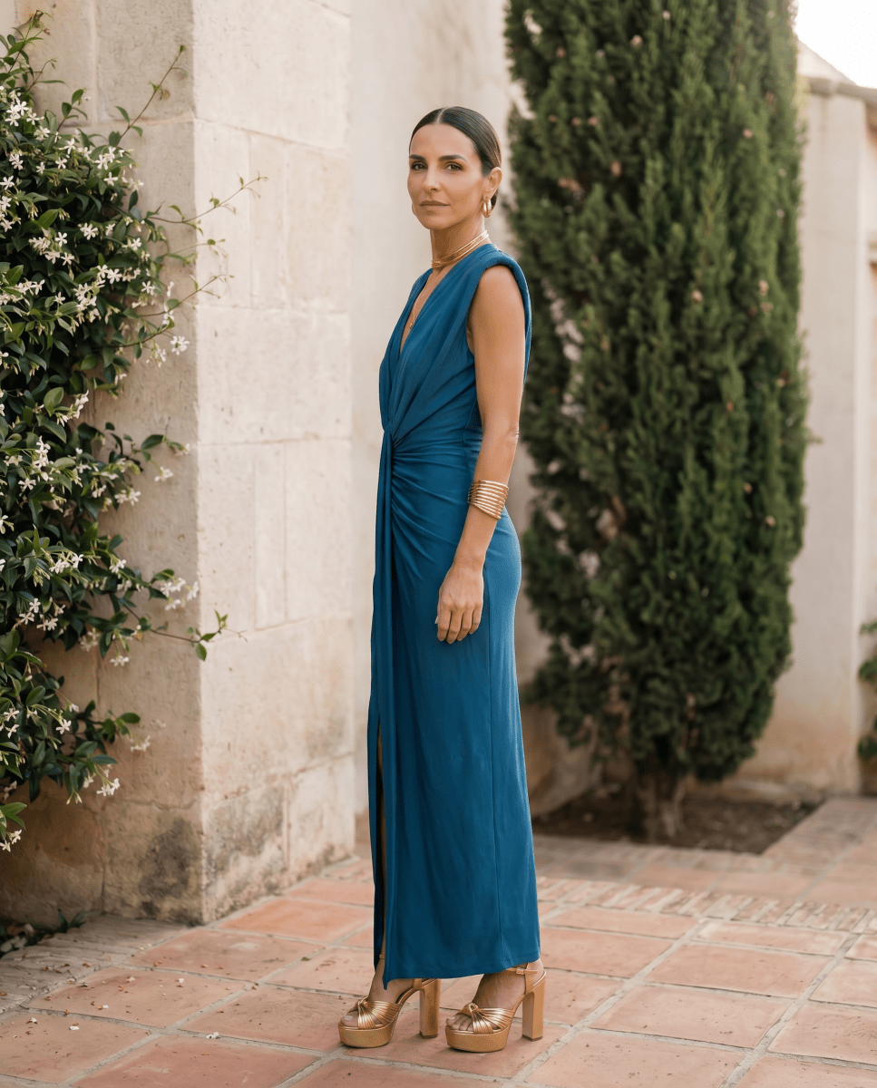 Selena | Vestido Drapé Ardiente - Isabel de Sevilla