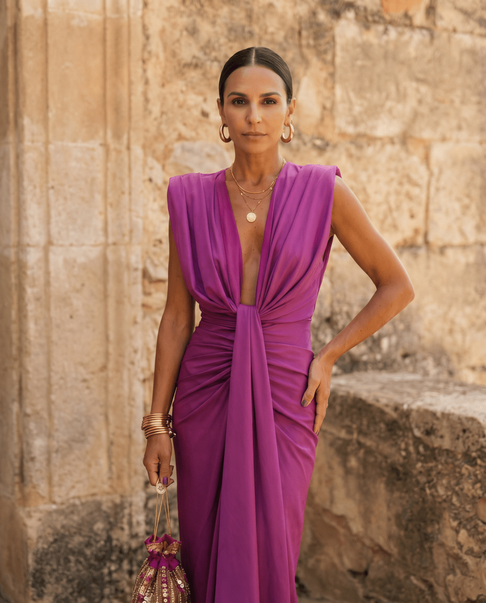 Selena | Vestido Drapé Ardiente - Isabel de Sevilla