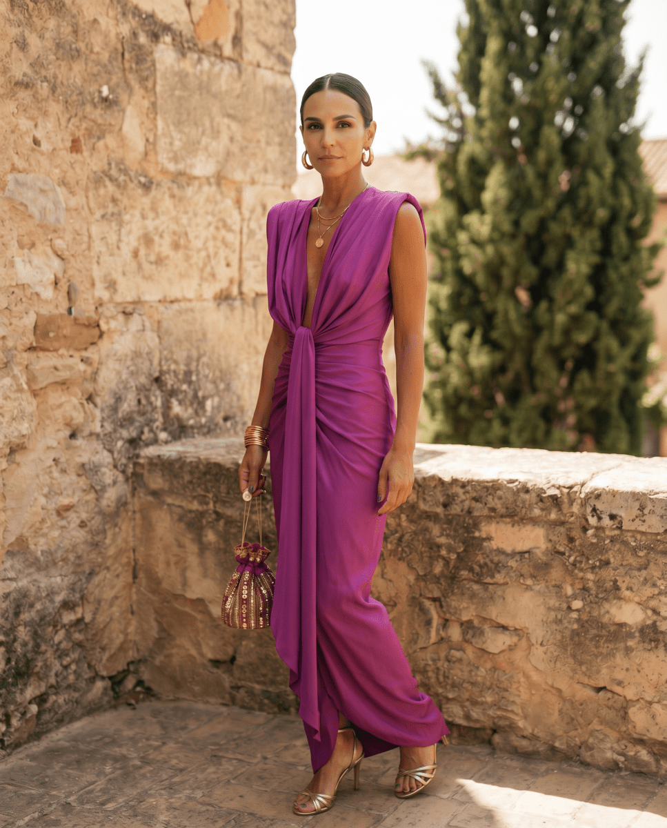 Selena | Vestido Drapé Ardiente - Isabel de Sevilla