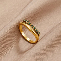 Anillo Multicapa Marissa Emerald Green - Isabel de Sevilla