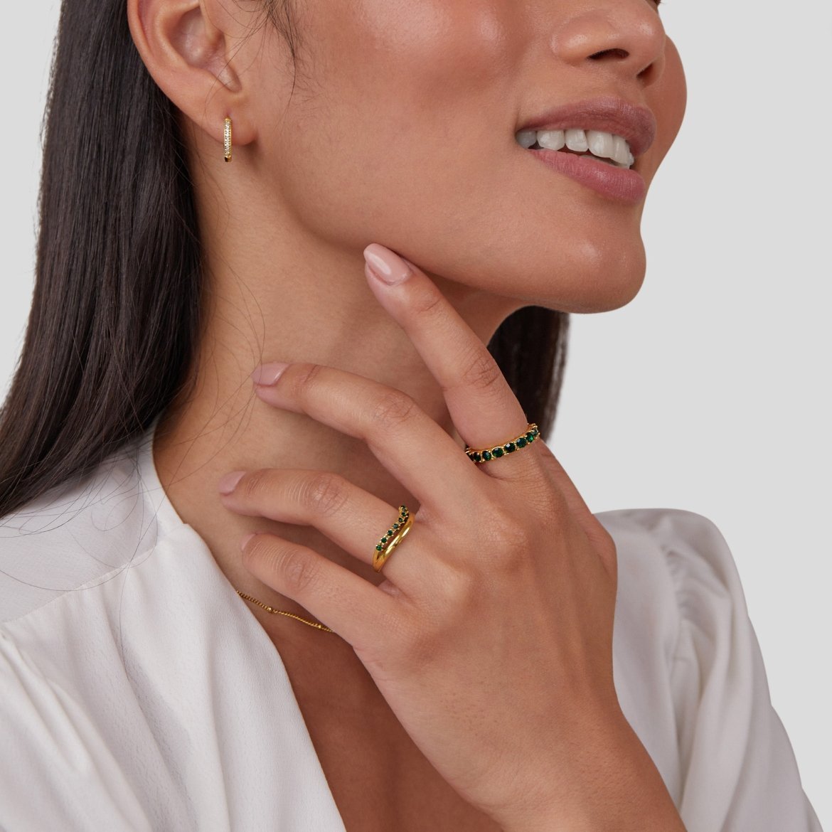 Anillo Multicapa Marissa Emerald Green - Isabel de Sevilla
