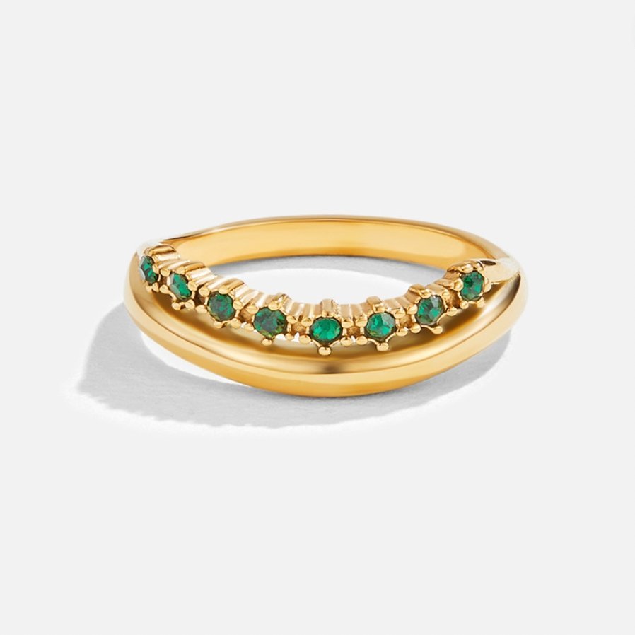 Anillo Multicapa Marissa Emerald Green - Isabel de Sevilla