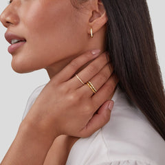 Anillo Multicapa Marissa White Crystal - Isabel de Sevilla