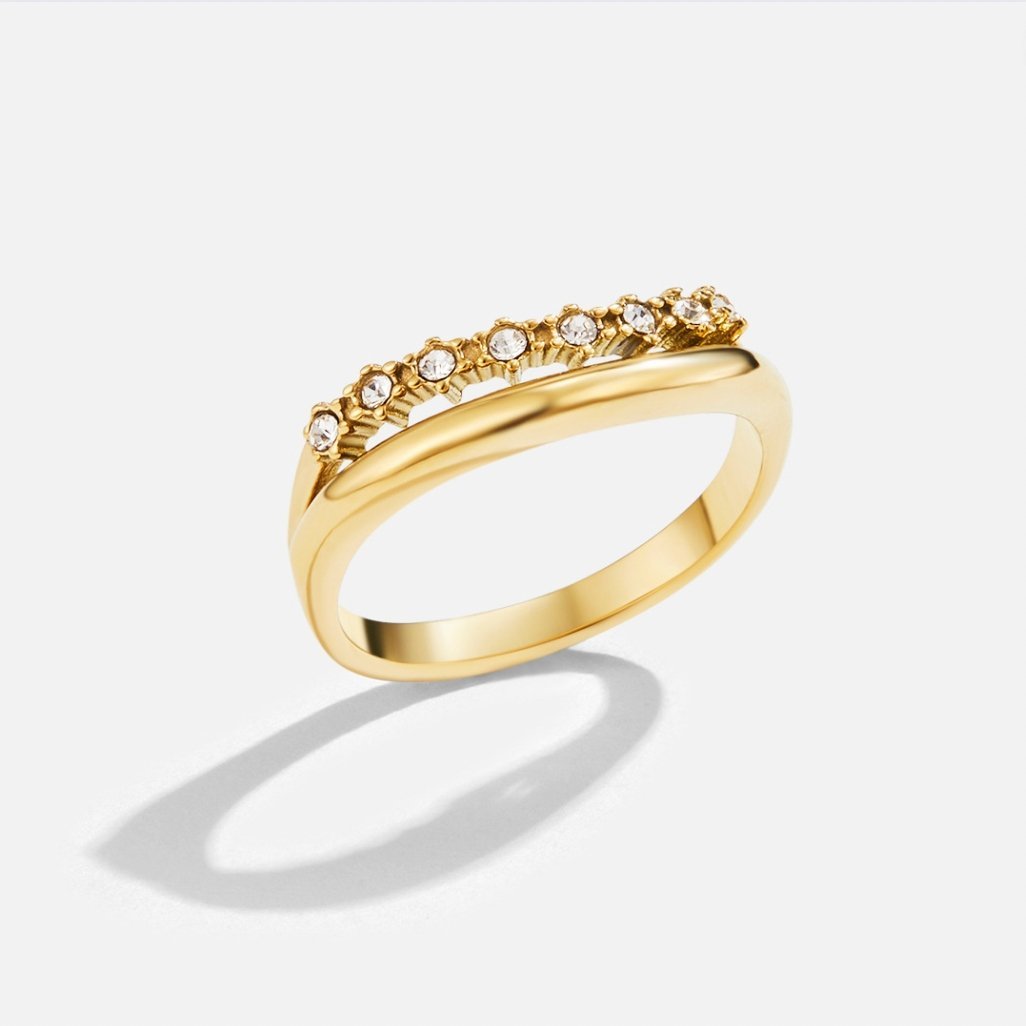 Anillo Multicapa Marissa White Crystal - Isabel de Sevilla