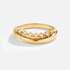 Anillo Multicapa Marissa White Crystal - Isabel de Sevilla