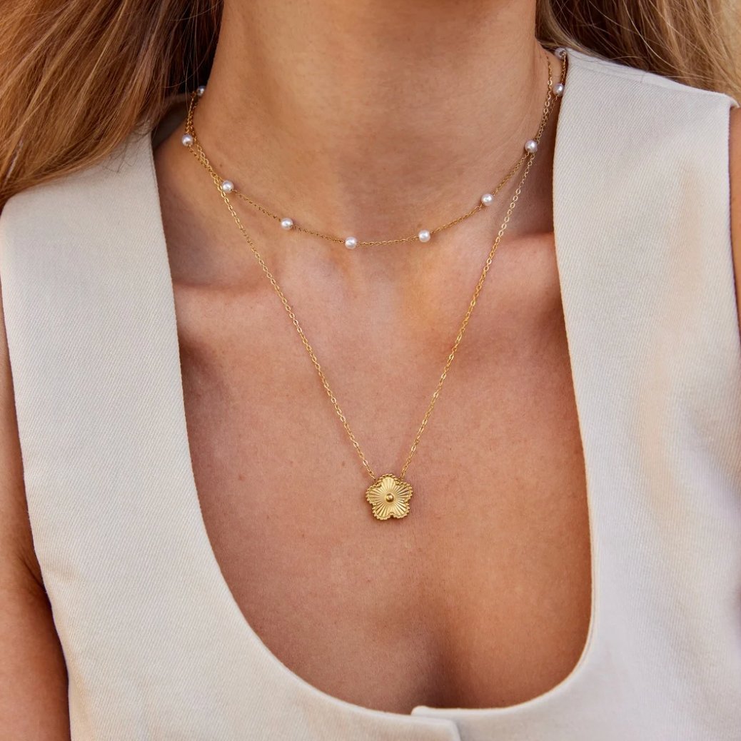 Collar Nura Pearl 18K Gold (37+10 cm) - Isabel de Sevilla