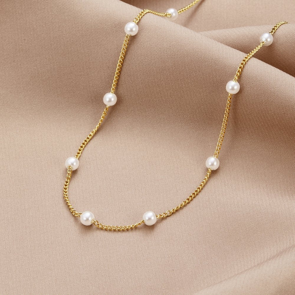 Collar Nura Pearl 18K Gold (37+10 cm) - Isabel de Sevilla