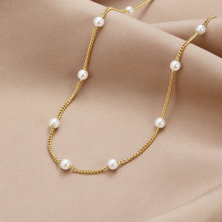 Collar Nura Pearl 18K Gold (37+10 cm) - Isabel de Sevilla