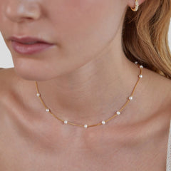 Collar Nura Pearl 18K Gold (37+10 cm) - Isabel de Sevilla