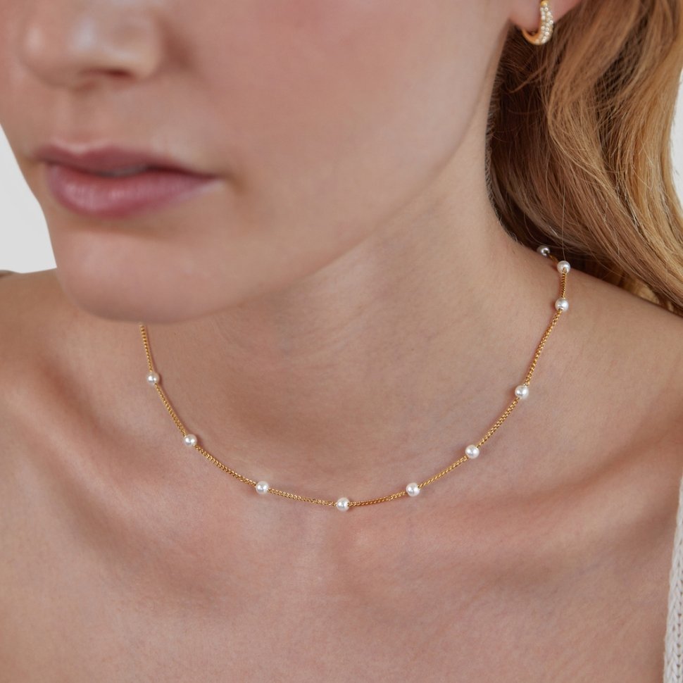 Collar Nura Pearl 18K Gold (37+10 cm) - Isabel de Sevilla