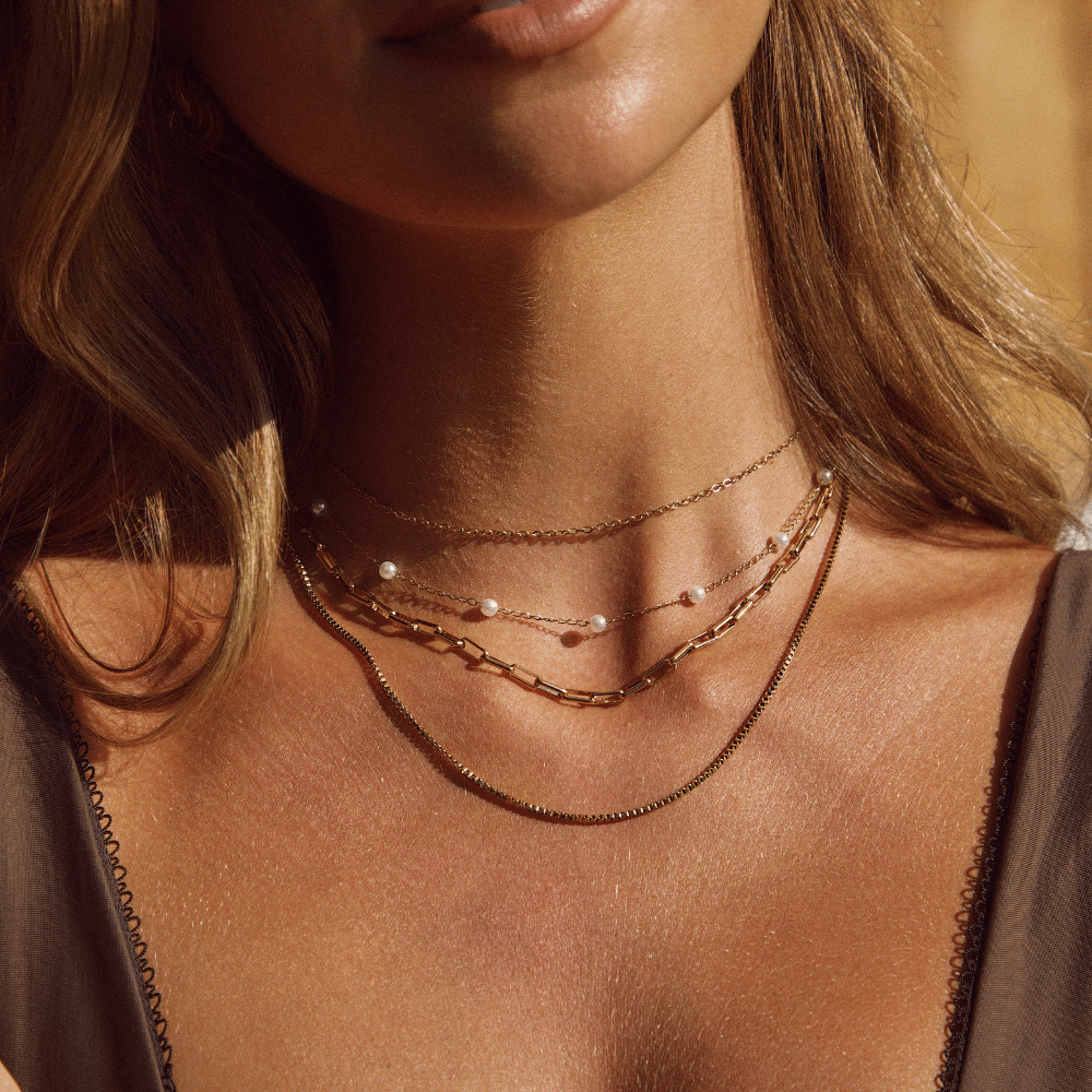 Collar Nura Pearl 18K Gold (37+10 cm) - Isabel de Sevilla
