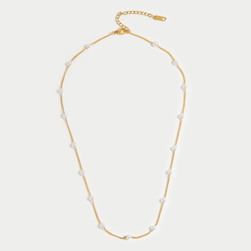 Collar Nura Pearl 18K Gold (37+10 cm) - Isabel de Sevilla