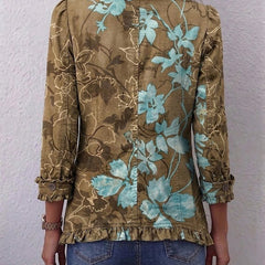 Guadalupe | Chaqueta vintage con volantes y estampado floral degradado bohemio - Isabel de Sevilla