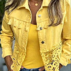 Graciela | Chaqueta con flecos y encaje - Isabel de Sevilla