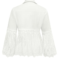 Fátima | Chaqueta con panel de encaje - Isabel de Sevilla