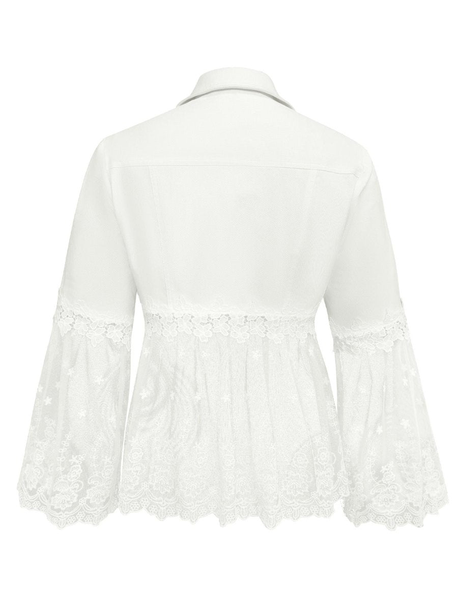 Fátima | Chaqueta con panel de encaje - Isabel de Sevilla