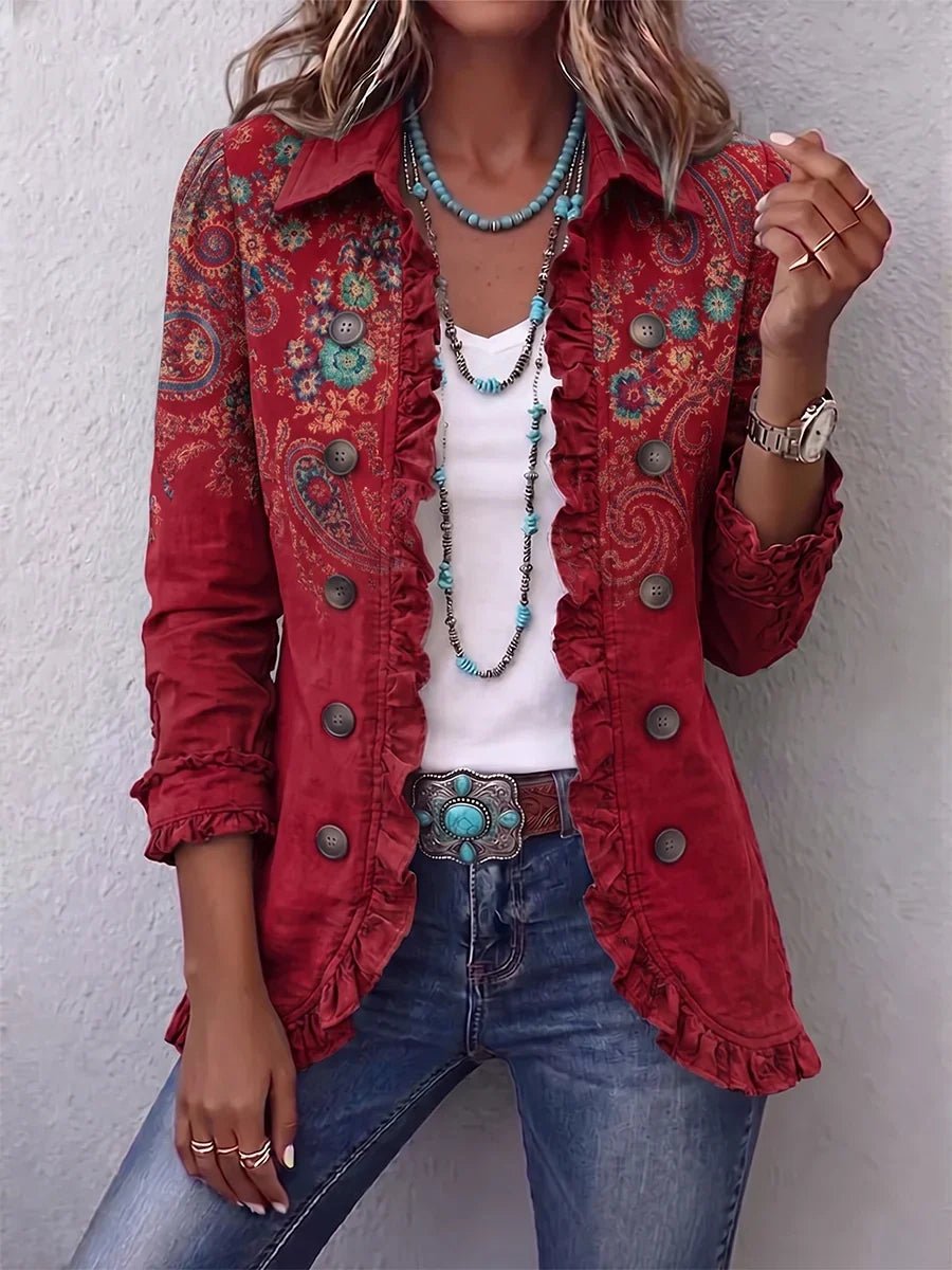 Julia | Chaqueta bohemia con volante de paisley - Isabel de Sevilla