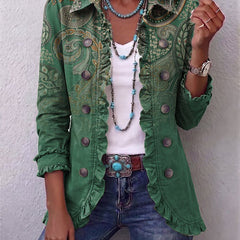 Montserrat | Chaqueta con volantes y estampado paisley bohemio - Isabel de Sevilla