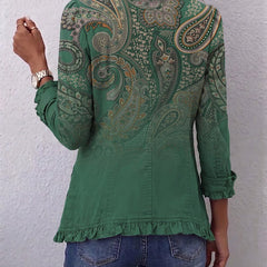 Montserrat | Chaqueta con volantes y estampado paisley bohemio - Isabel de Sevilla