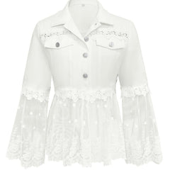 Fátima | Chaqueta con panel de encaje - Isabel de Sevilla