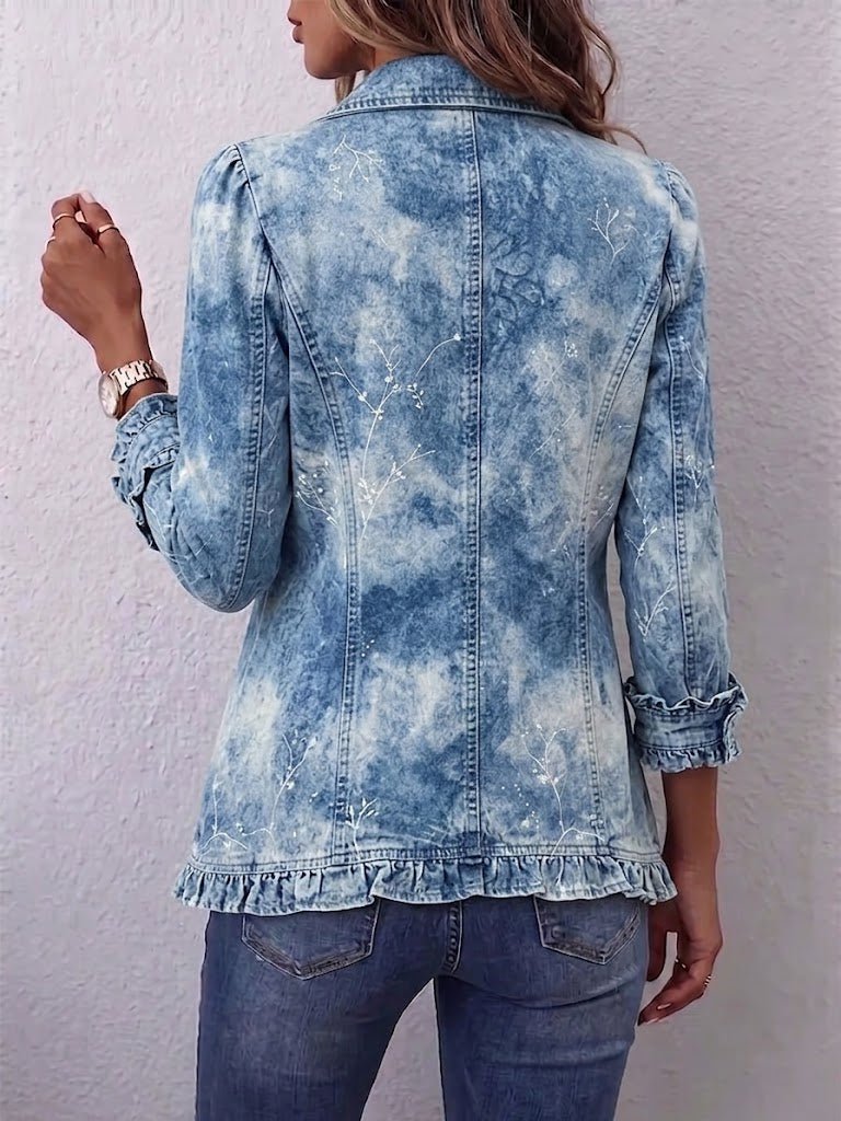 Lorena | Chaqueta vintage con estampado botánico y volantes en estilo bohemio - Isabel de Sevilla