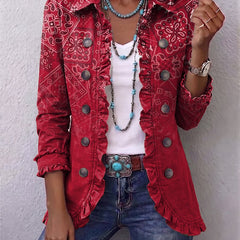 Nieves | Chaqueta con volantes y estampado paisley degradado bohemio - Isabel de Sevilla