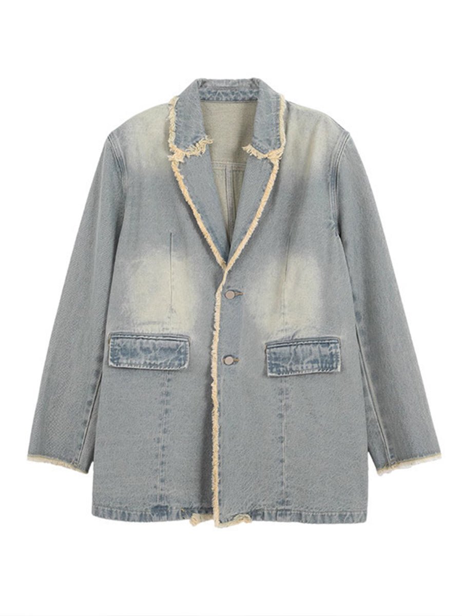 Verónica | Blazer de gran tamaño estilo vintage con bordes deshilachados - Isabel de Sevilla