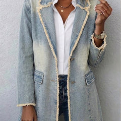 Verónica | Blazer de gran tamaño estilo vintage con bordes deshilachados - Isabel de Sevilla