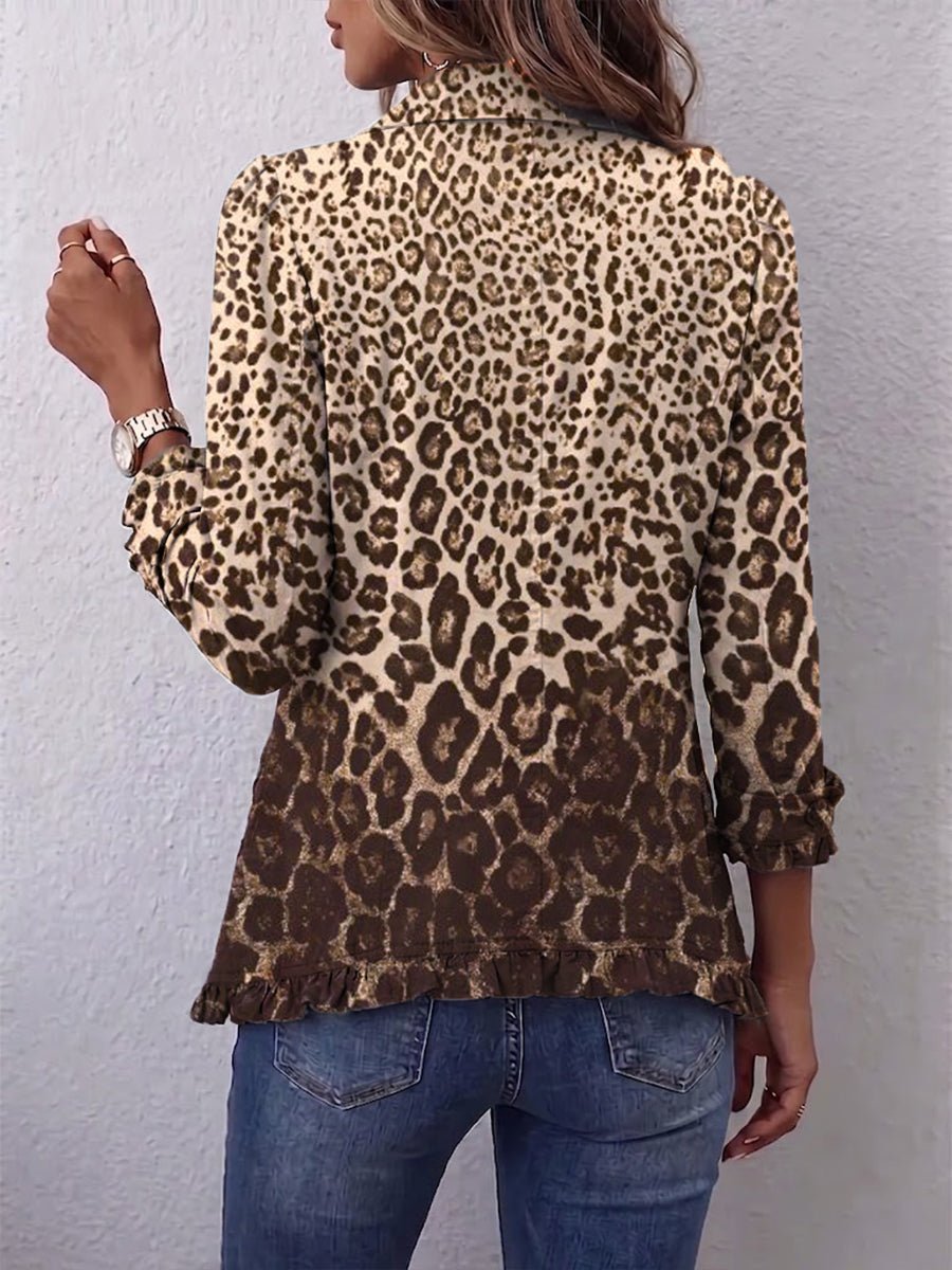 Esperanza | Chaqueta con volantes de estampado de leopardo - Isabel de Sevilla