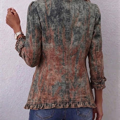 Reyes | Chaqueta de volantes con estampado texturizado en degradado vintage - Isabel de Sevilla