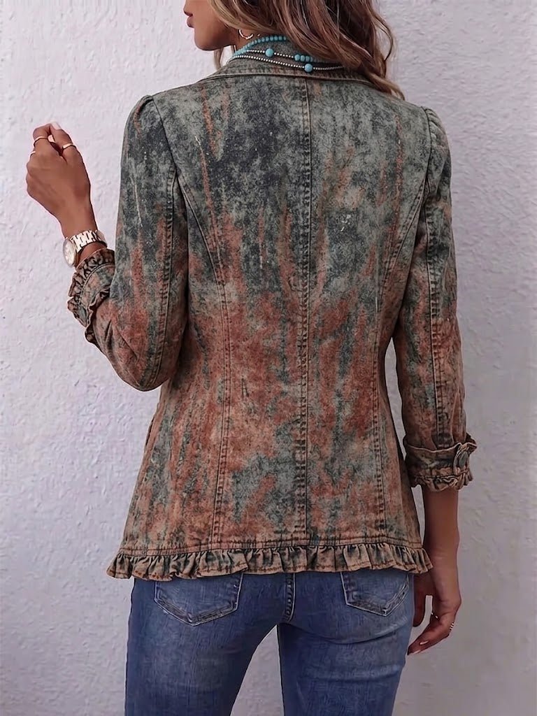 Reyes | Chaqueta de volantes con estampado texturizado en degradado vintage - Isabel de Sevilla