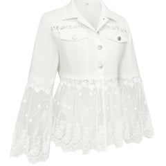 Fátima | Chaqueta con panel de encaje - Isabel de Sevilla