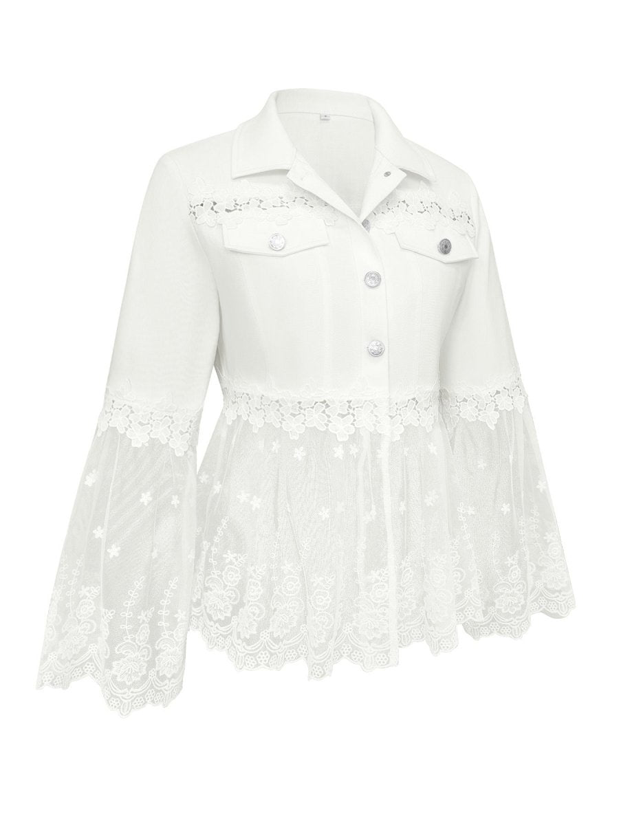 Fátima | Chaqueta con panel de encaje - Isabel de Sevilla