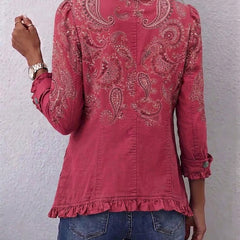 Manuela | Chaqueta con volantes de estampado paisley vintage - Isabel de Sevilla