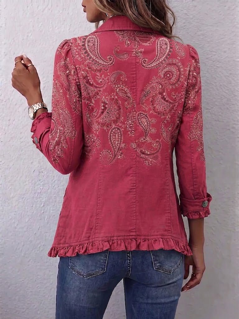 Manuela | Chaqueta con volantes de estampado paisley vintage - Isabel de Sevilla