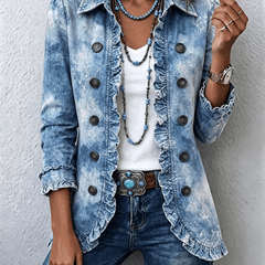 Lorena | Chaqueta vintage con estampado botánico y volantes en estilo bohemio - Isabel de Sevilla