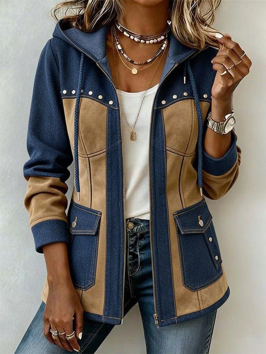 Raquel | Chaqueta con capucha de patchwork - Isabel de Sevilla