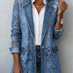Marisol | Chaqueta Blazer con Paneles de Encaje Floral - Isabel de Sevilla
