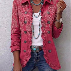 Manuela | Chaqueta con volantes de estampado paisley vintage - Isabel de Sevilla