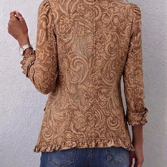 Consuelo | Chaqueta con volantes de estampado floral bohemio vintage - Isabel de Sevilla
