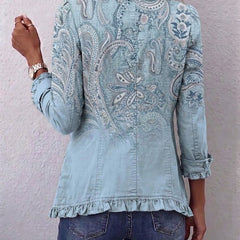 Irene | Chaqueta con volantes de estampado paisley vintage - Isabel de Sevilla