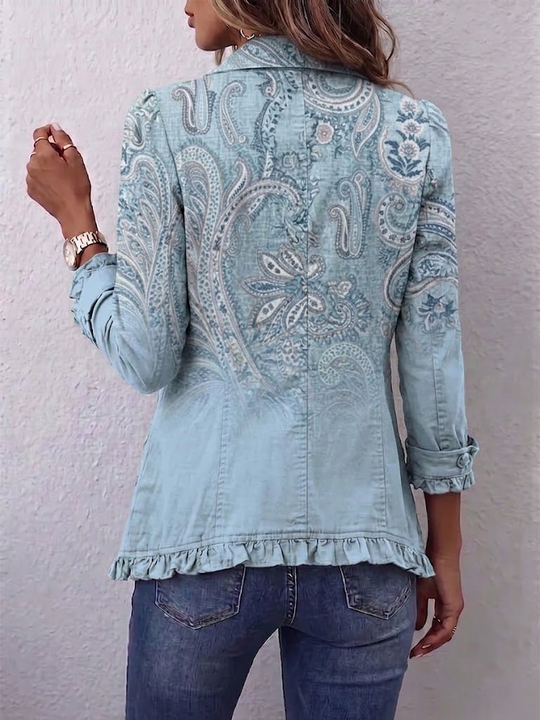 Irene | Chaqueta con volantes de estampado paisley vintage - Isabel de Sevilla