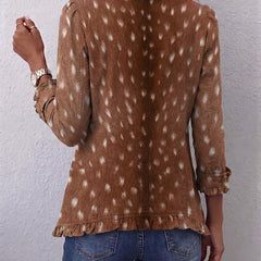 Salomé | Chaqueta con volantes de estampado animal bohemio - Isabel de Sevilla