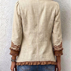 Blanca | Chaqueta vintage bohemia con volantes florales - Isabel de Sevilla