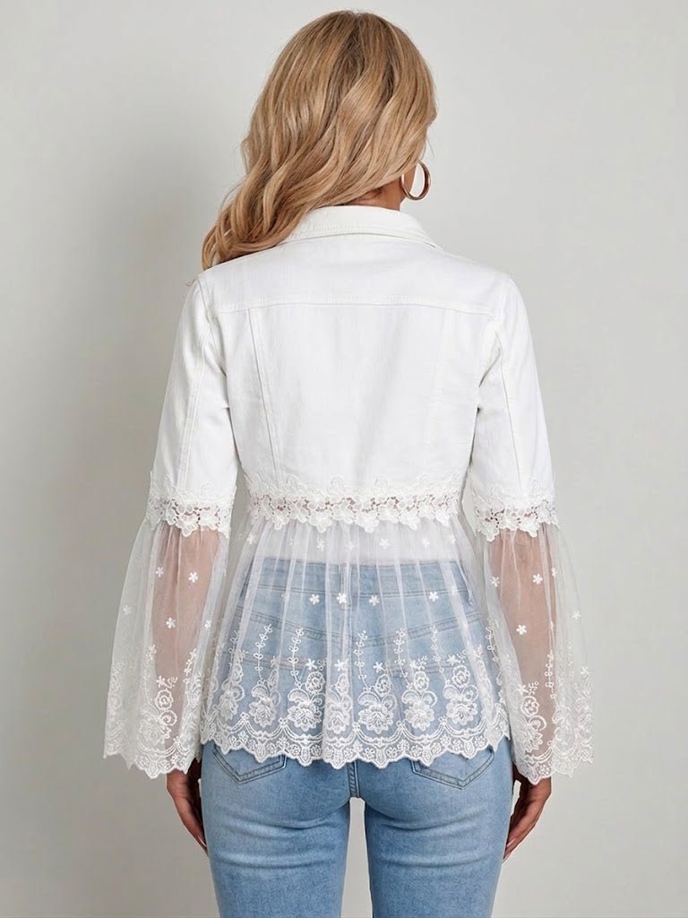 Fátima | Chaqueta con panel de encaje - Isabel de Sevilla
