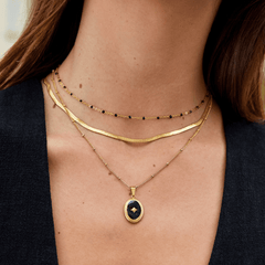 Collar Sarya Snake Chain Gold (37+8 cm) - Isabel de Sevilla