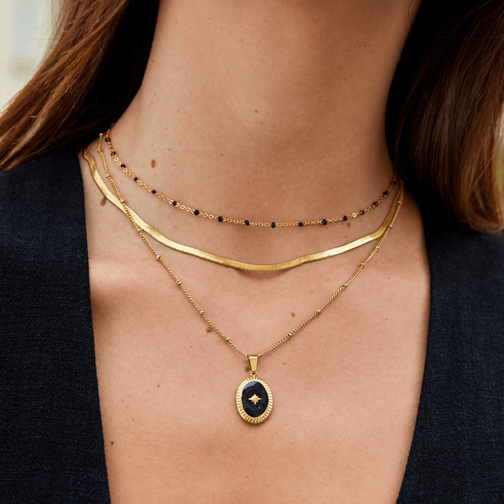 Collar Sarya Snake Chain Gold (37+8 cm) - Isabel de Sevilla